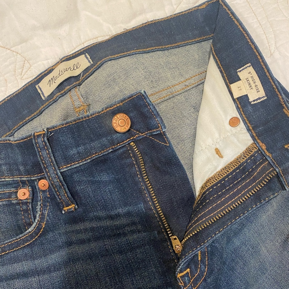 Madewell 9” mid rise skinny jeans